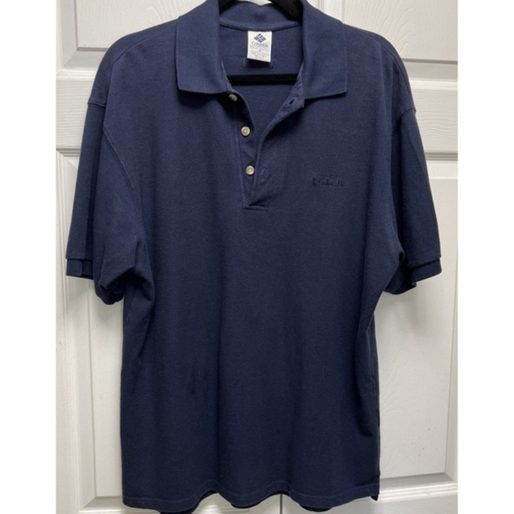 Columbia Golf Polo Shirt Short Sleeve Size Medium Navy